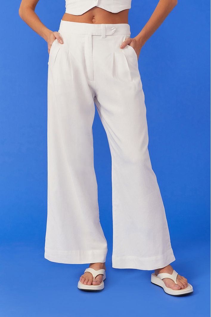 Calça Linho Cos Transpassado