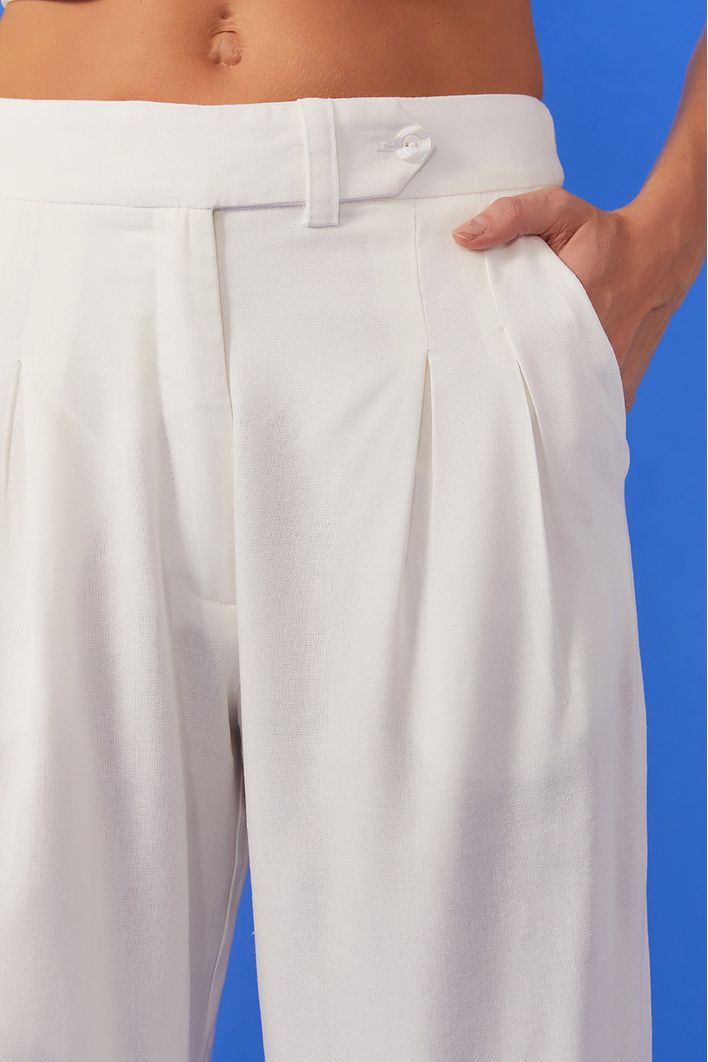 Calça Linho Cos Transpassado