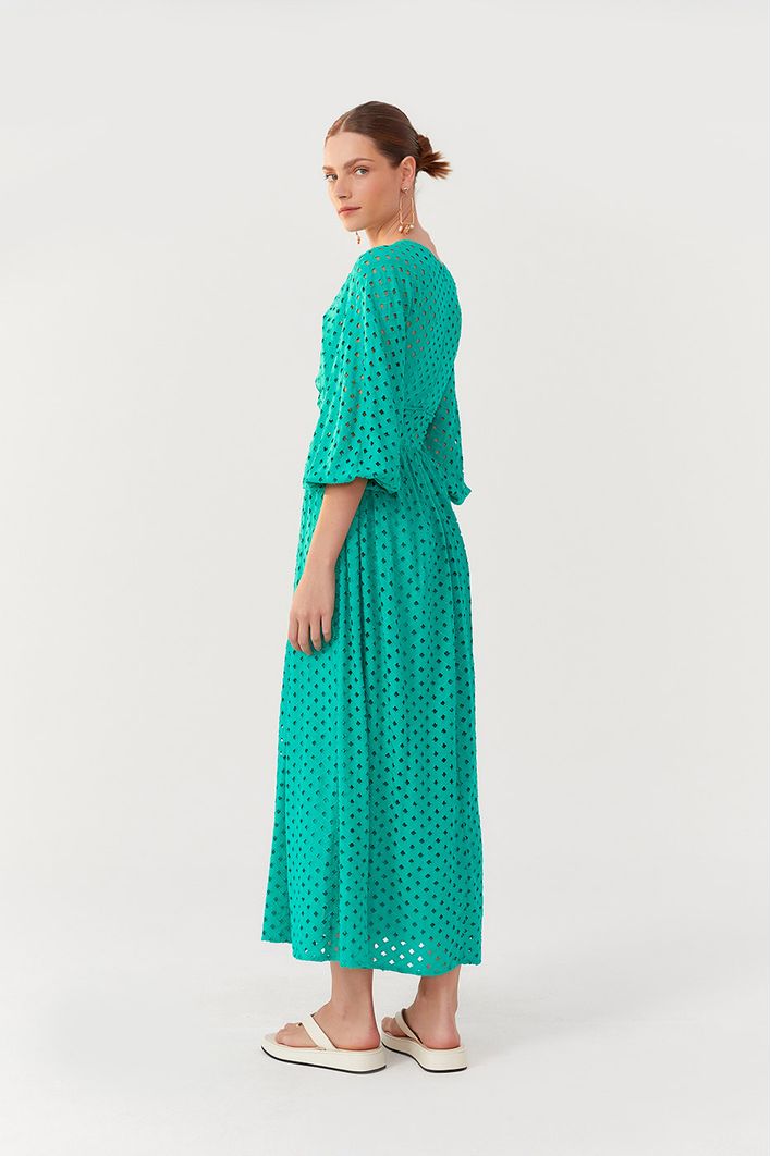 Vestido Longuete Laise Recorte Pala