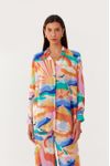 Camisa Lurex Estampa Paradiso