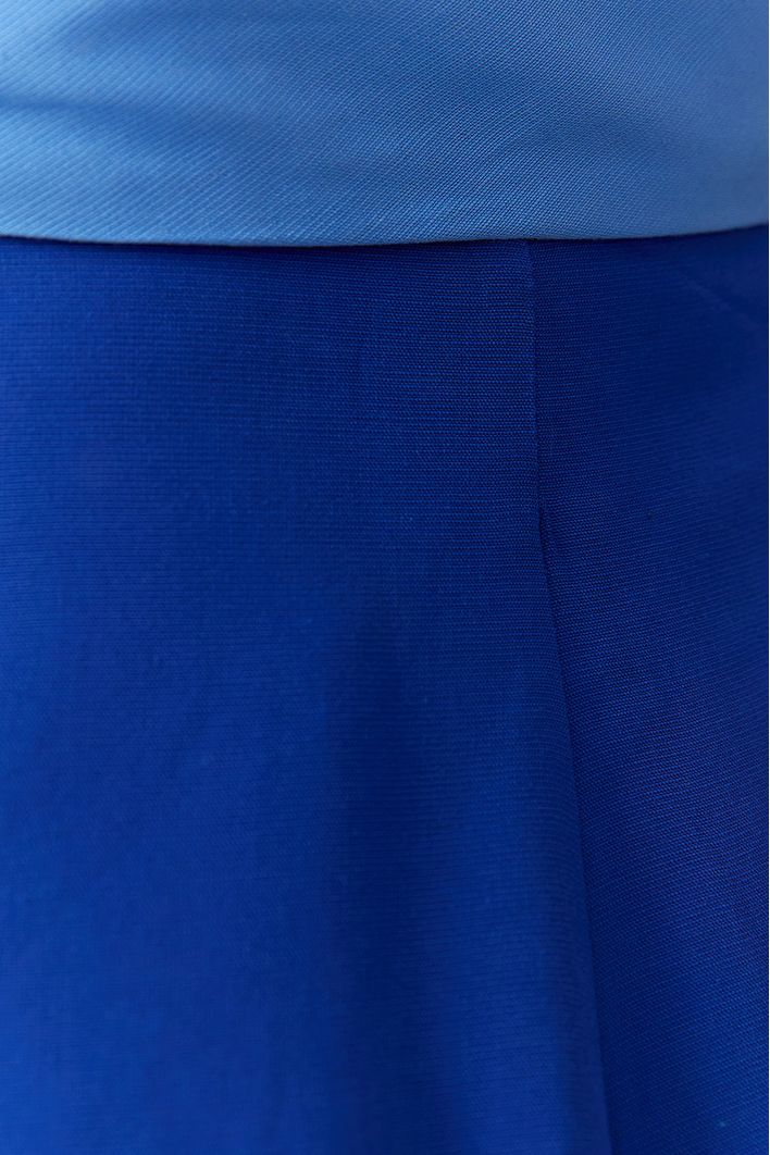 Vestido Longuete Um Ombro Só Bicolor