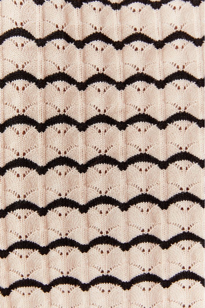 Casaco Tricot Listrado