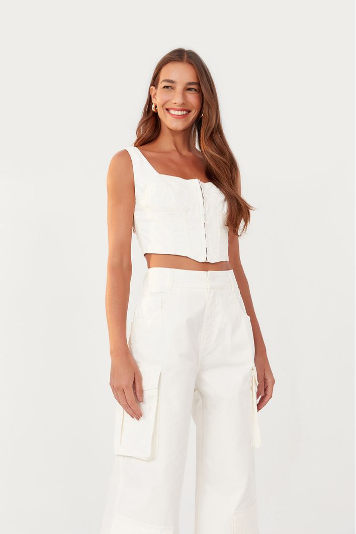 Calça Sarja Bolsos