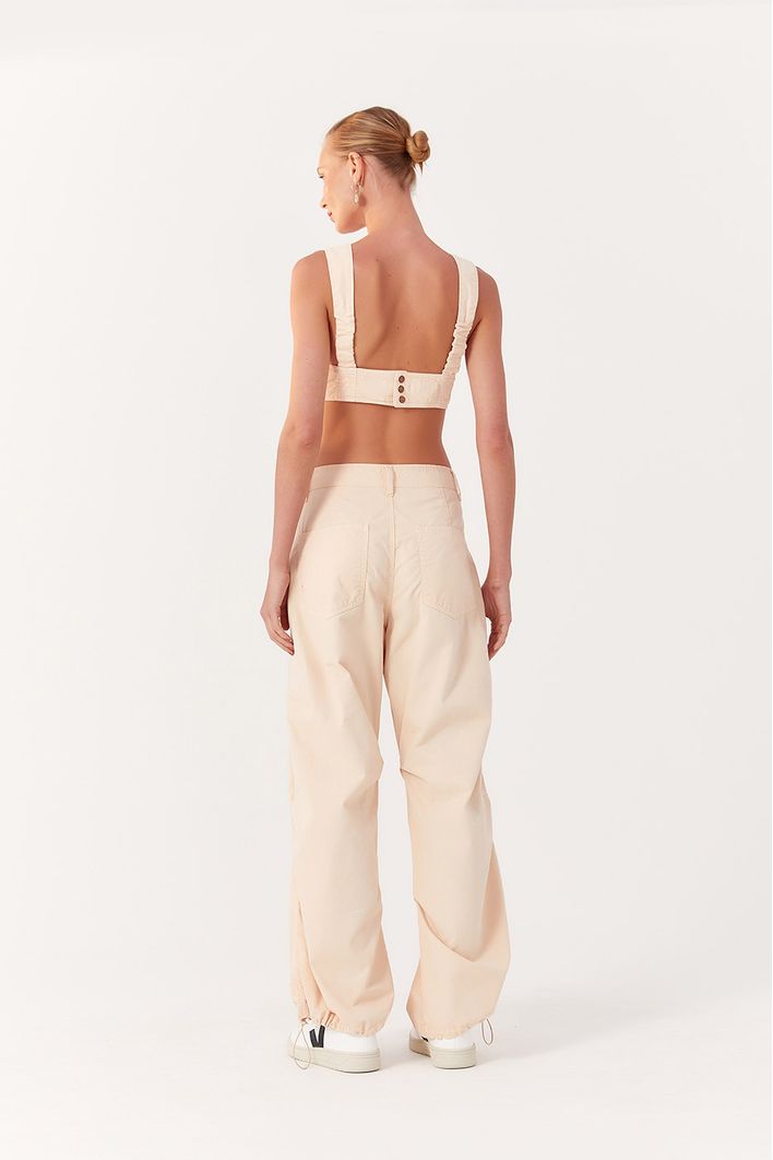 Calça Sarja Pregas