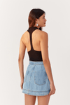 Saia Jeans Detalhe Transpassada