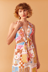 Vestido Cropped Estampa Onda Boa