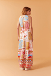Vestido Cropped Estampa Onda Boa