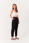 Calça Linho Lapela Bolso Frente