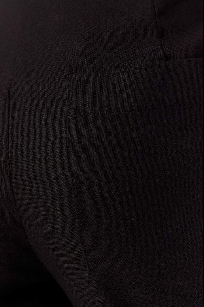 Calça Linho Lapela Bolso Frente
