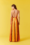 Vestido Longo Nó Cetim Estampa Trópicos