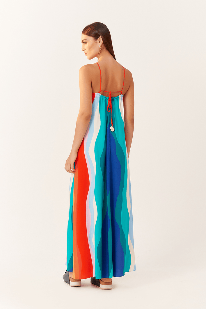 Vestido Longo Estampa Poente