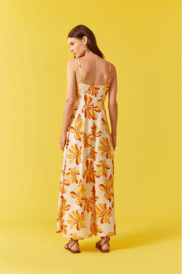 Vestido Cropped Estampa Clareou