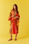 Kimono Cetim Estampa Trópicos