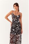 Vestido Cropped Tule Estampa Jangada