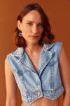 Colete Jeans Recortes