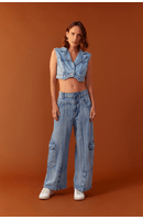 Calça Jeans Recortes