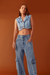 Calça Jeans Recortes