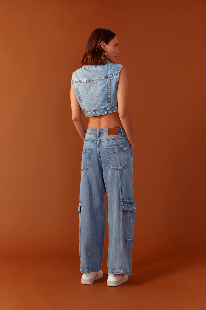 Calça Jeans Recortes