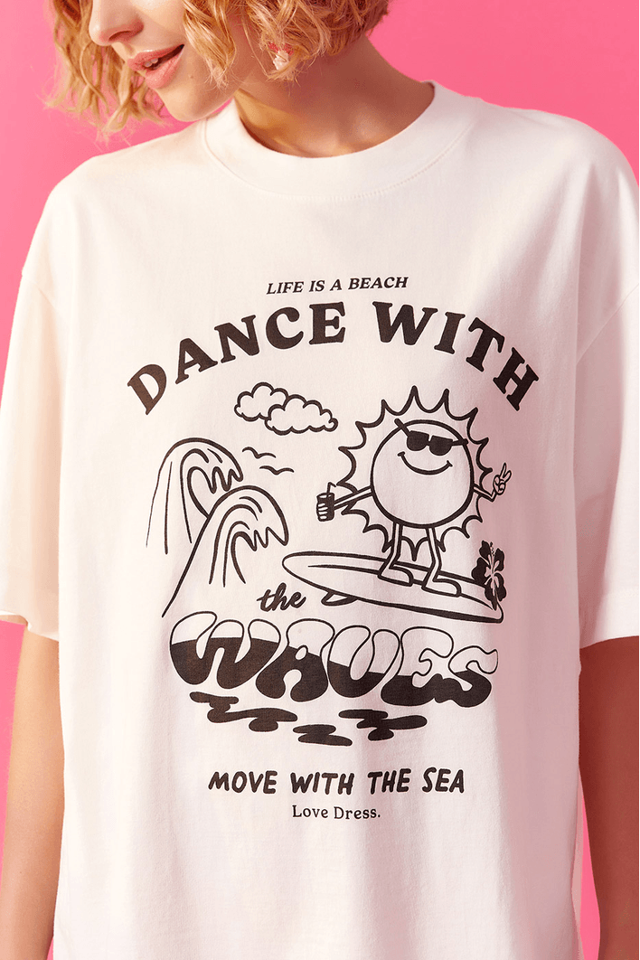 T-shirt Silk Dance Wiht Waves