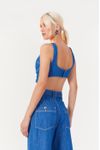 Corselet Jeans Blue Pespontos