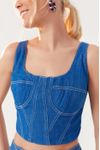 Corselet Jeans Blue Pespontos