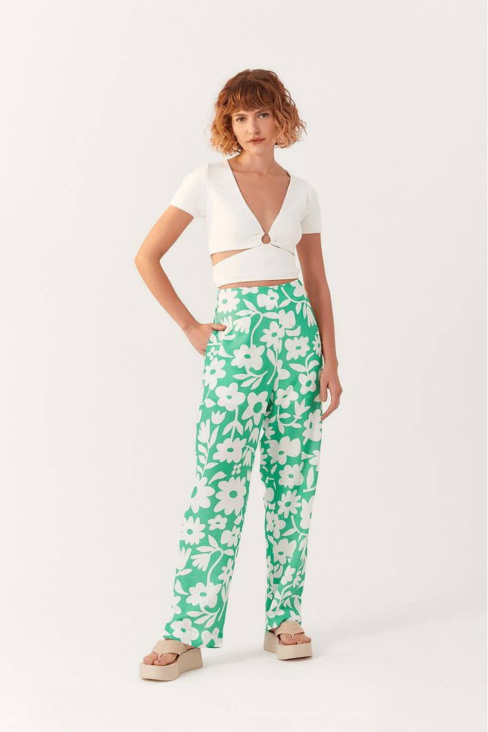 Blusa Tricot Argola Recorte Cintura
