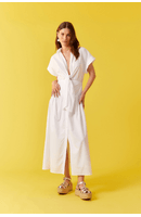 Vestido Cropped Algodão Maria Decote Nó