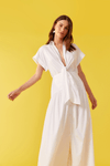 Vestido Cropped Algodão Maria Decote Nó
