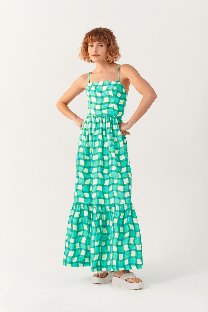 Vestido Cropped Xadrez Delírio