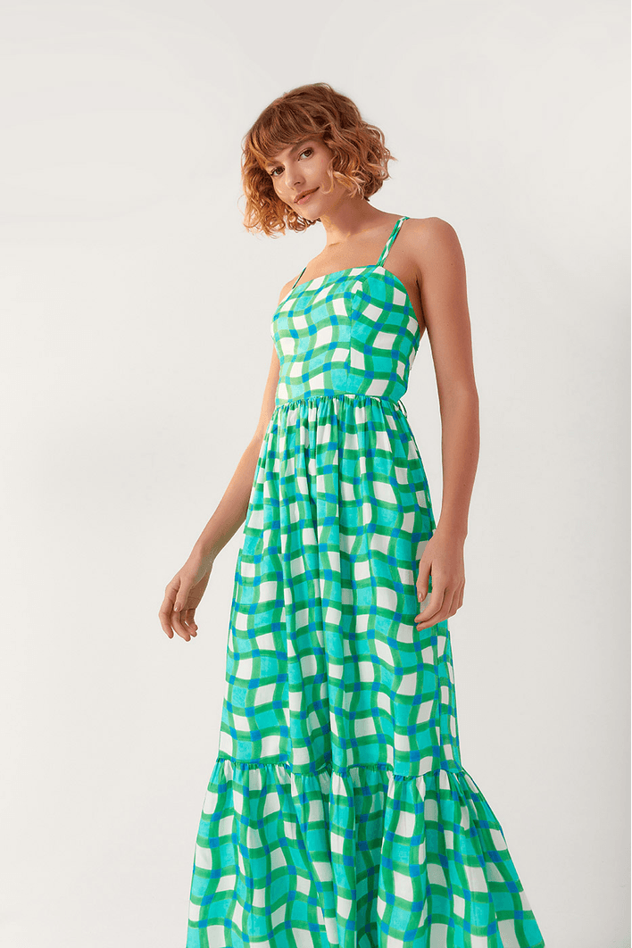 Vestido Cropped Xadrez Delírio