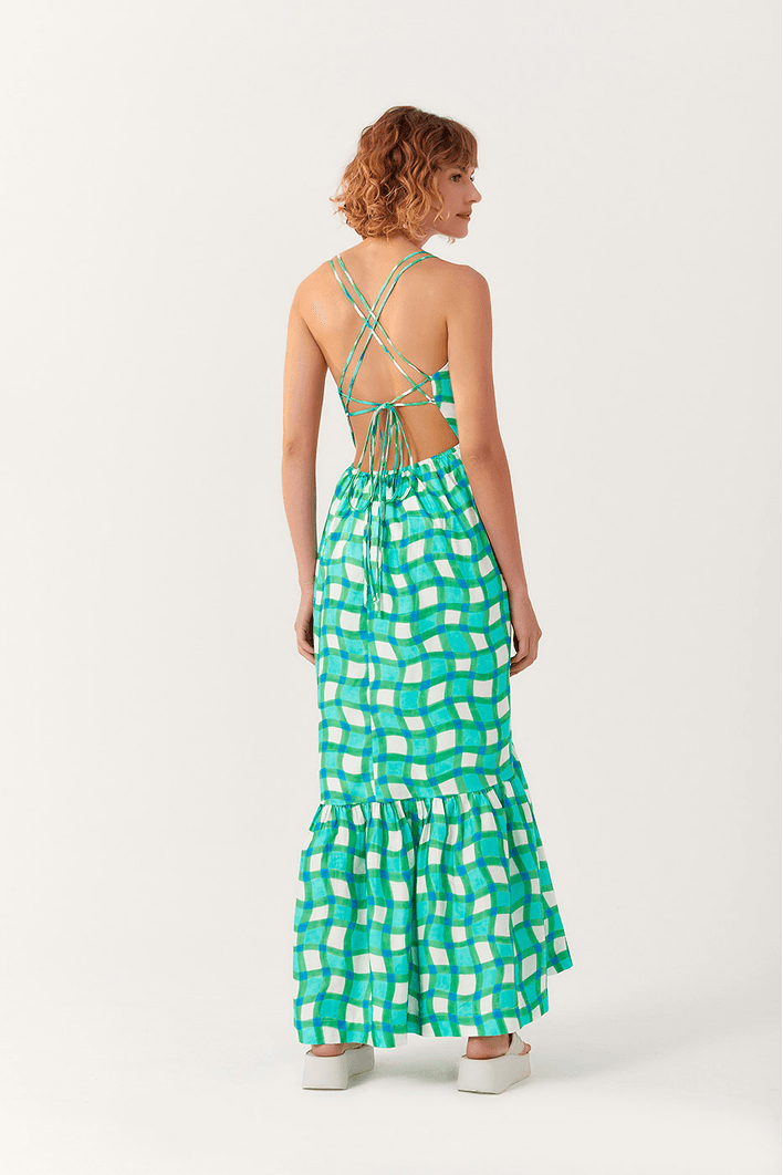 Vestido Cropped Xadrez Delírio