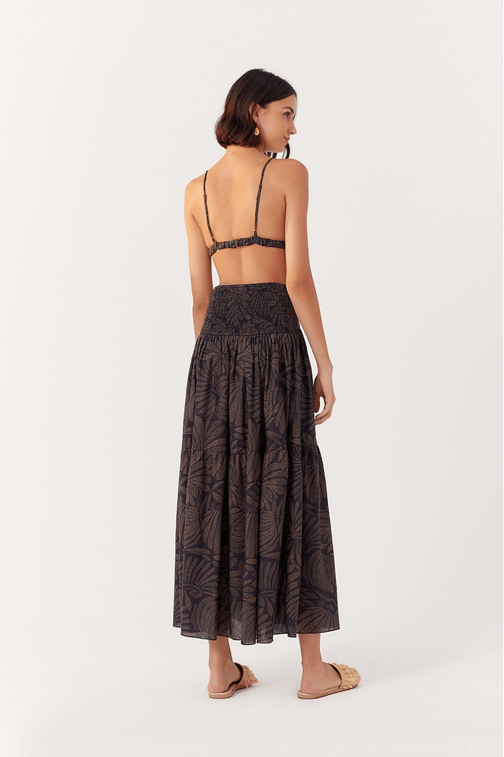 Saia Cropped Algodão Estampa Bossa