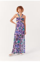 Vestido Cropped Tule Estampa Feito Flor