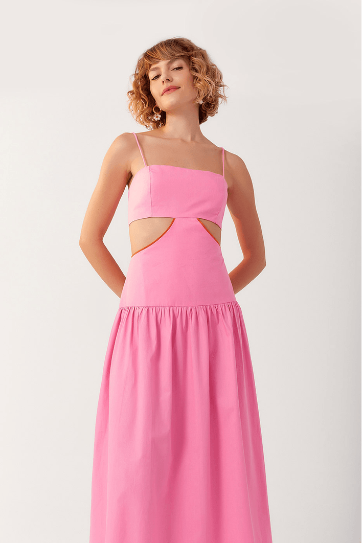 Vestido Midi Recortado