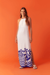 Vestido Cropped Linho Estampa Ombrelone