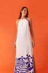 Vestido Cropped Linho Estampa Ombrelone