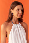 Vestido Cropped Linho Estampa Ombrelone