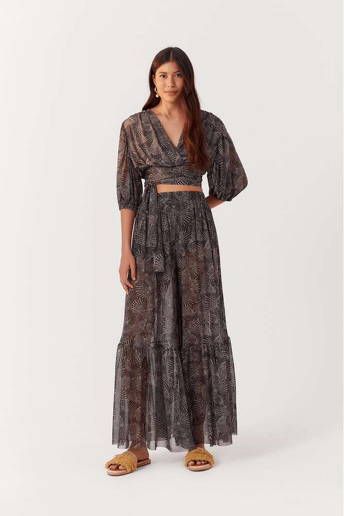 Blusa Tule Estampa Búzios