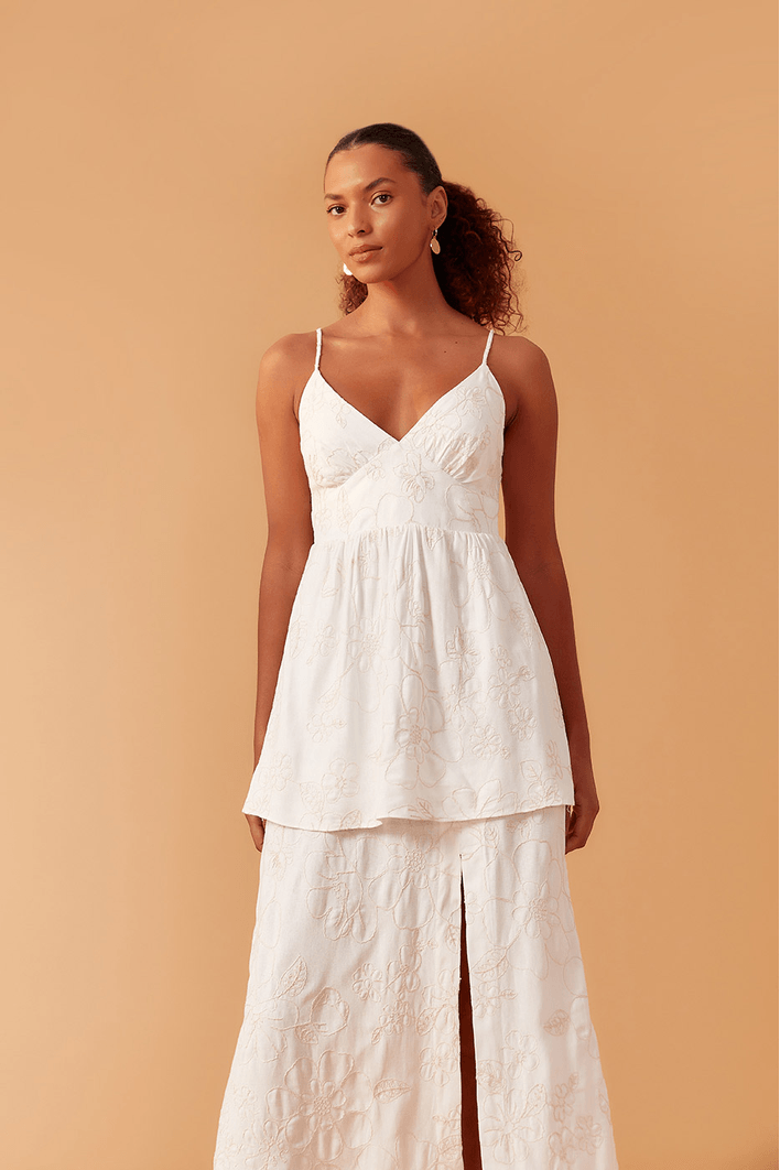 Vestido Cropped Saia Sobreposta