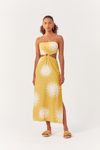 Vestido Cropped Linho Estampa Solare