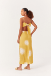 Vestido Cropped Linho Estampa Solare