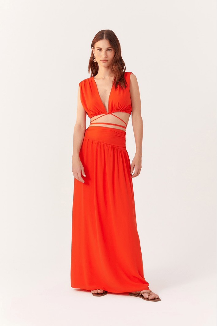 Blusa Crepe Franzida Com Amarração