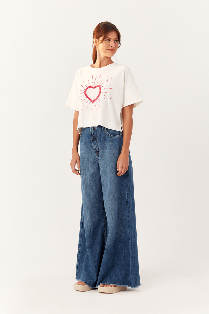 T-shirt Bordado Amor