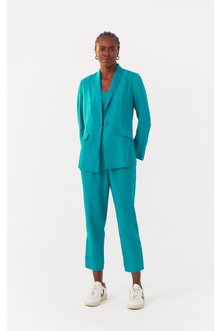 Blazer Linho Bolsos