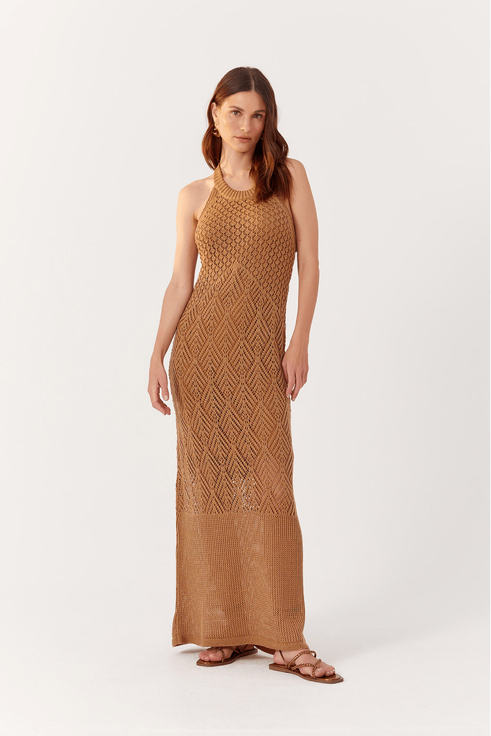 Vestido Tricot Longo Lurex
