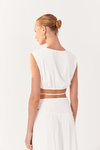 Blusa Crepe Franzida Com Amarração