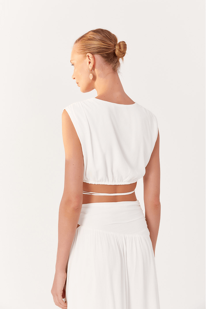 Blusa Crepe Franzida Com Amarração