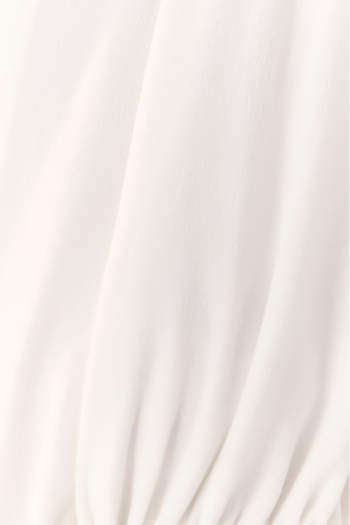 Blusa Crepe Franzida Com Amarração