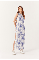 Vestido Cropped Vazado Estampa Enseada