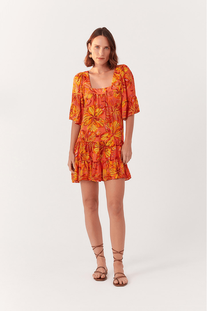 Vestido Lurex Estampa Frescor